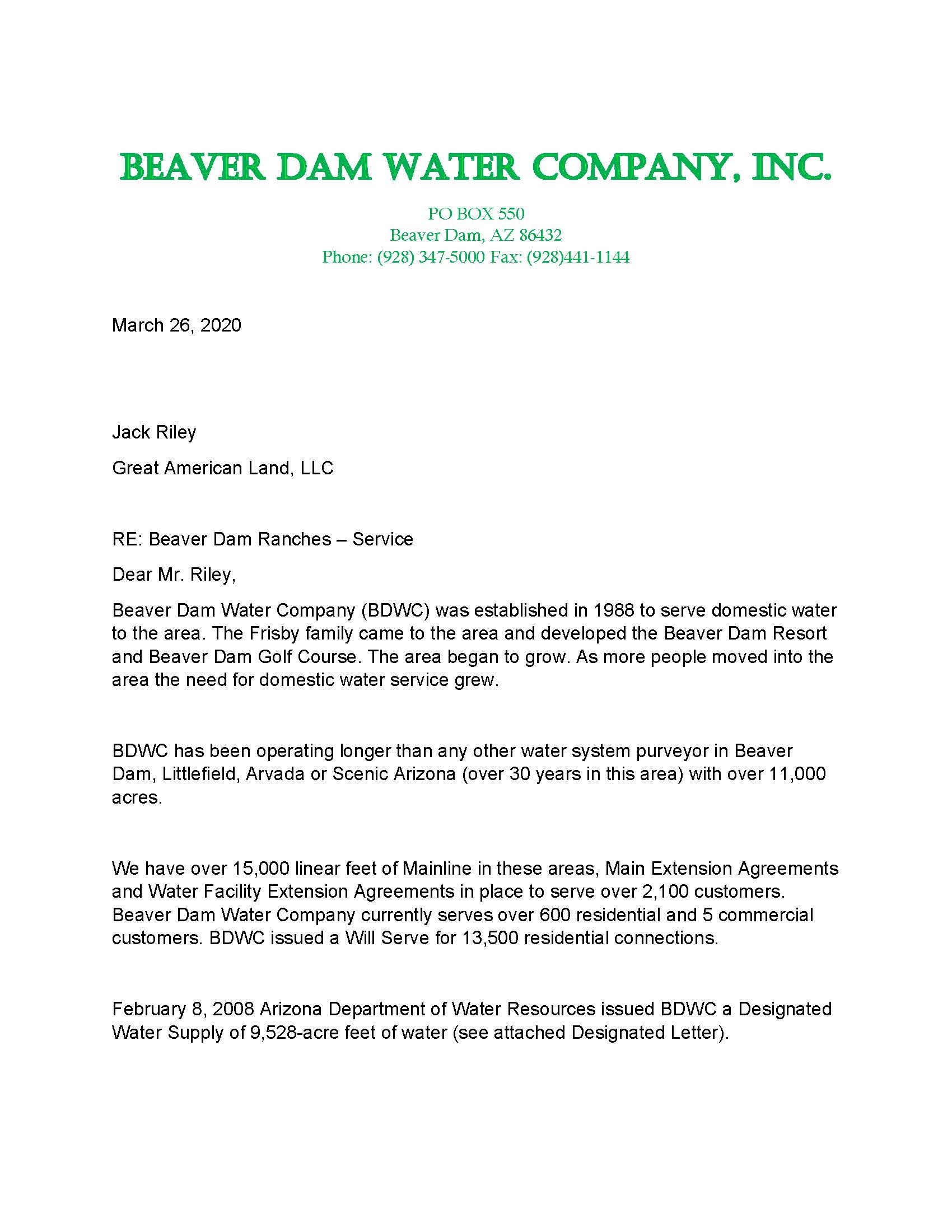 Water Purveyor